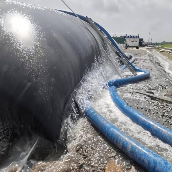Geotextile Tube Dewatering Installation Geotextile tube dewatering installation