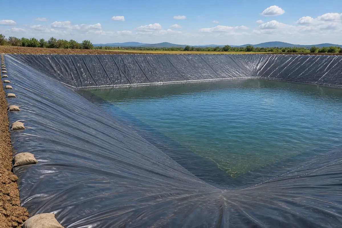 HDPE geomembrane lining for a reservoir and water-storage project