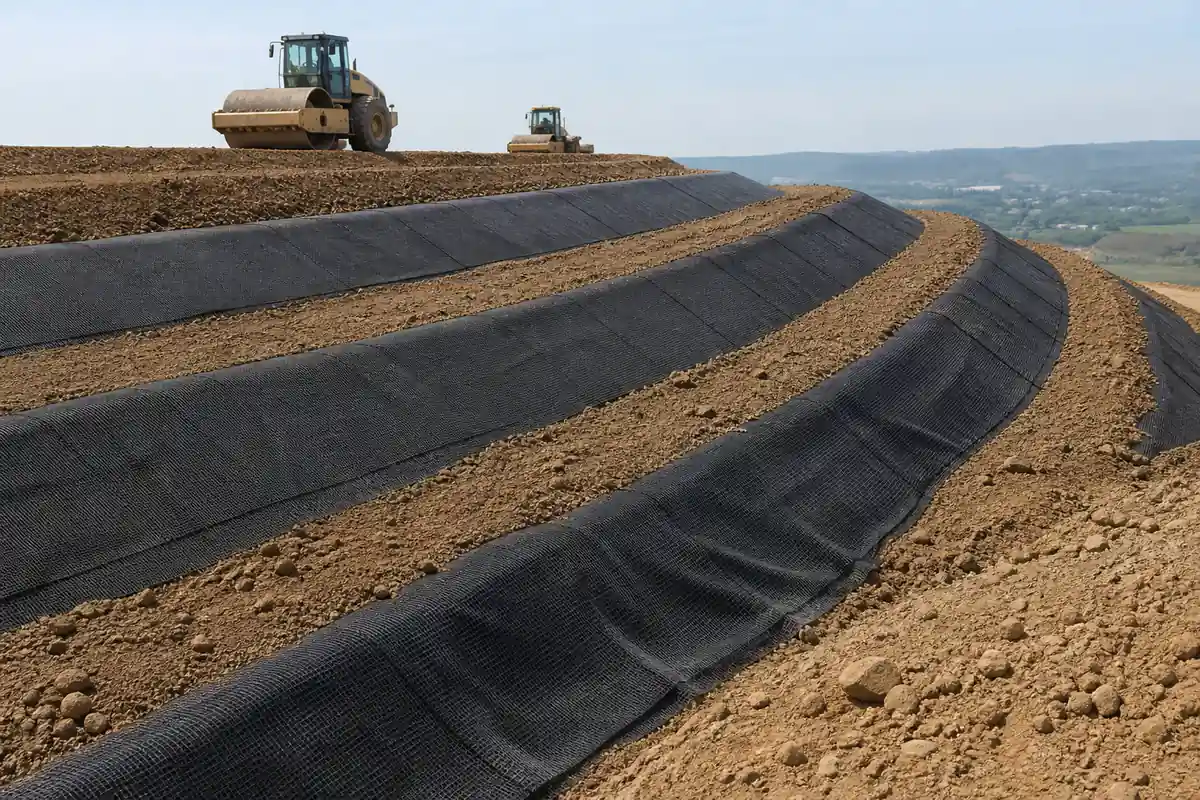 Geosynthetic reinforcement used for an embankment and ecological slope system