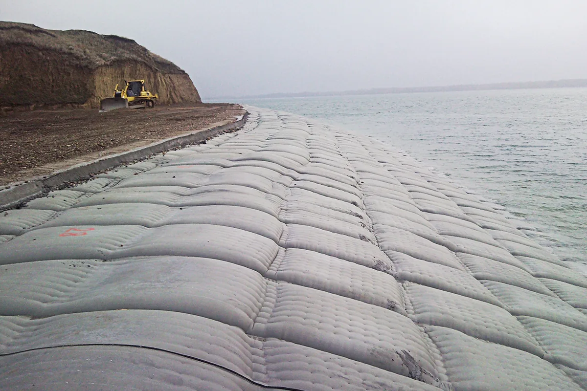 Geofabriform reservoir and lake dam slope protection project 3