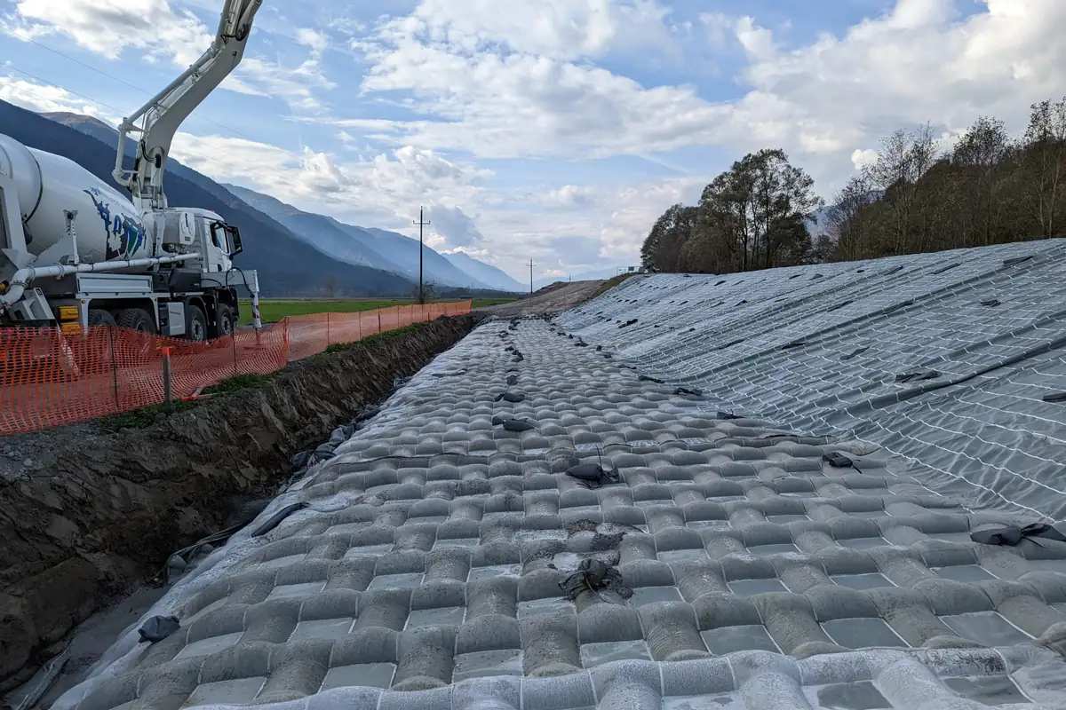 Geofabriform river and channel slope protection project 2