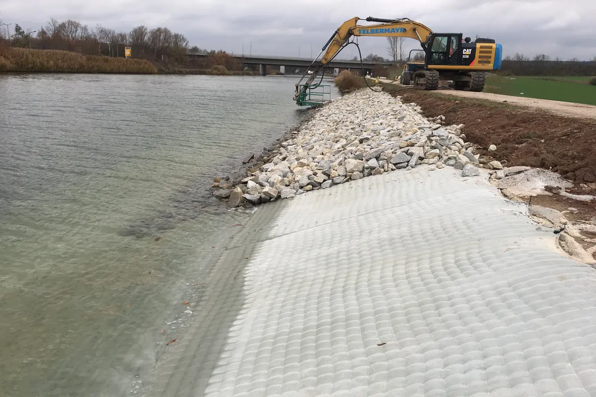 Geofabriform river and channel slope protection project 3