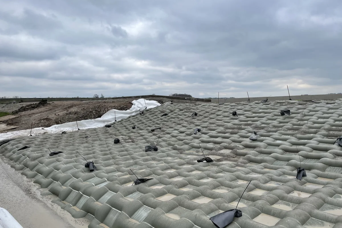Geofabriform river and channel slope protection project 4