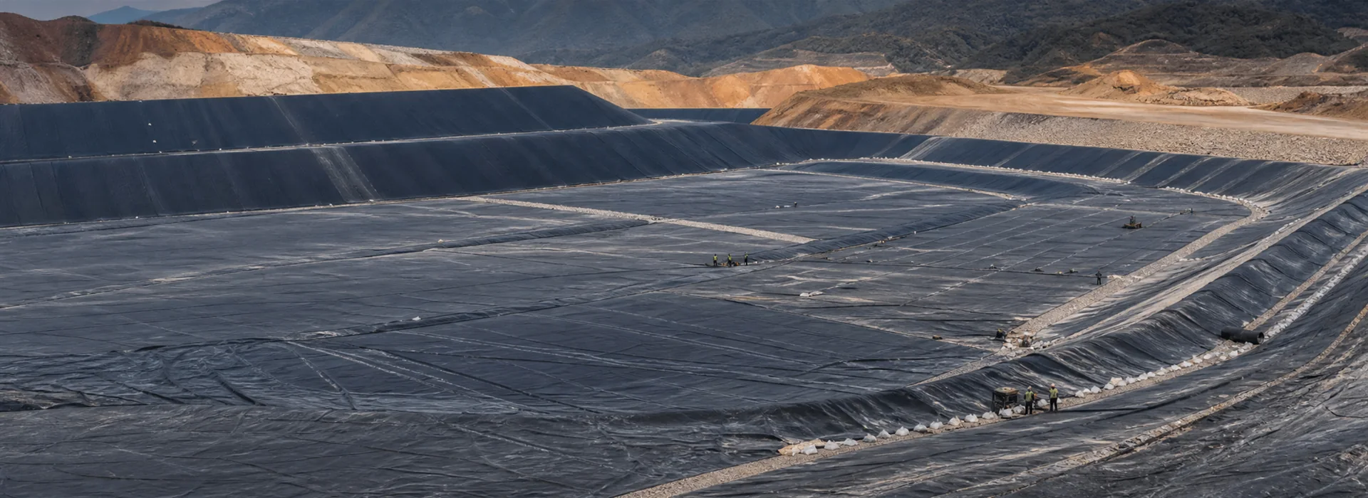 Textured geomembrane liner used for mine tailings containment