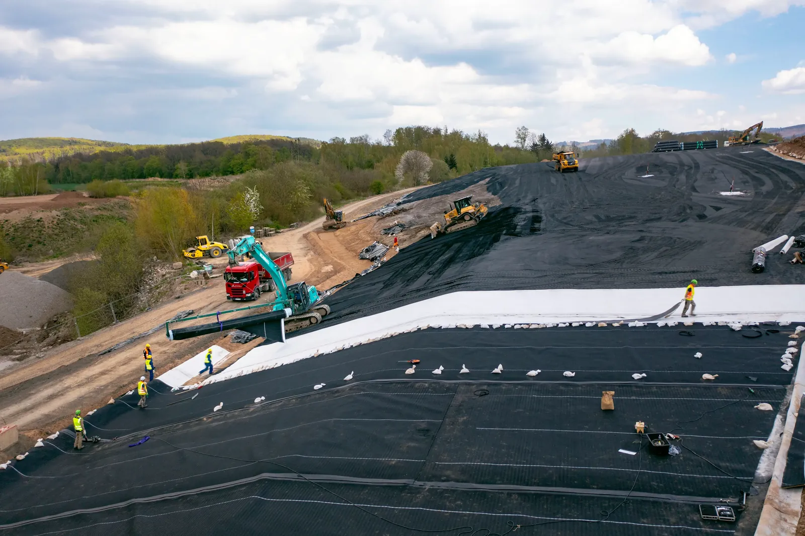 HDPE geomembrane lining for landfill containment 1