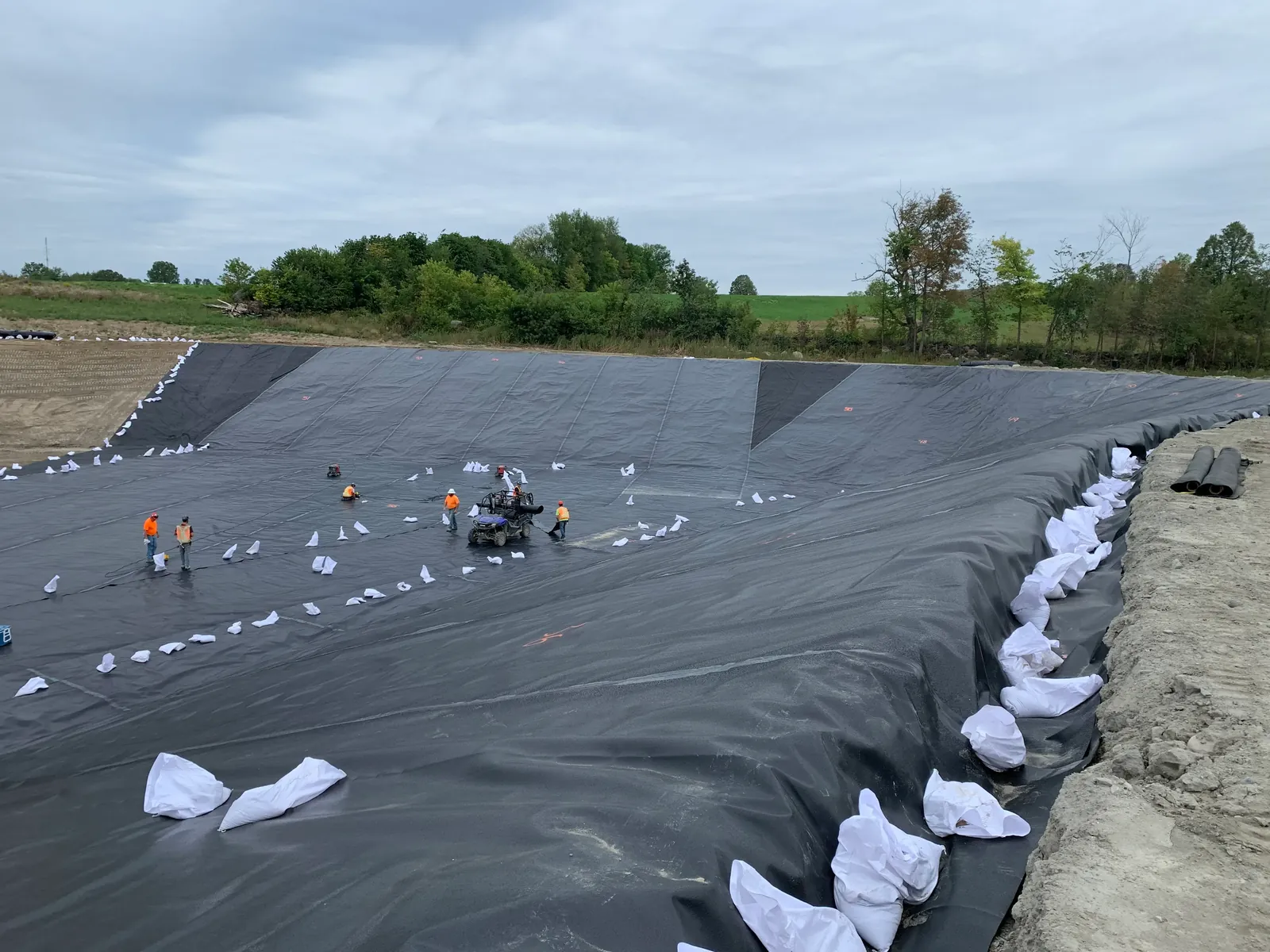 HDPE geomembrane lining for wastewater treatment pond 2