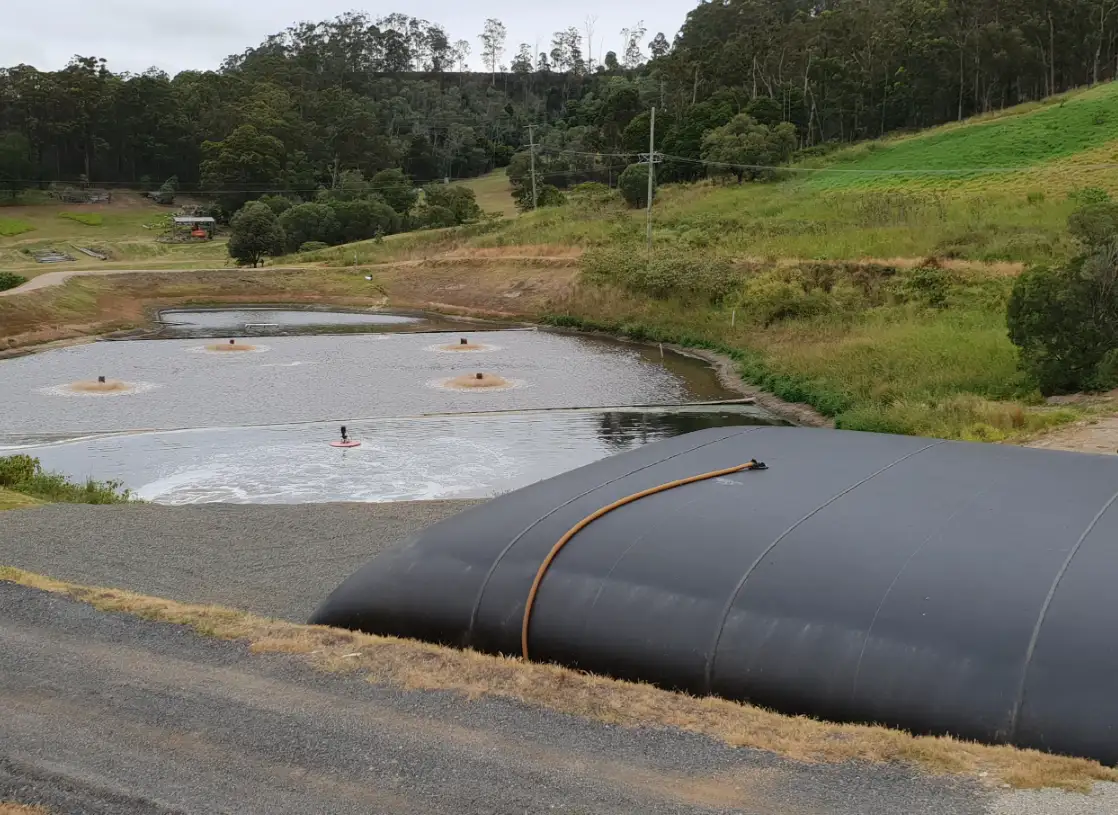 geotube livestock manure slurry dewatering farm image 1