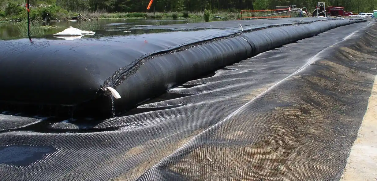 geotube animal waste lagoon dredging farm site image 4