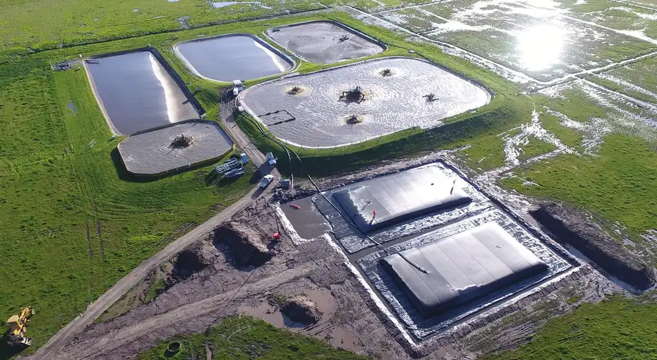 geotube animal waste lagoon dredging farm site image 6