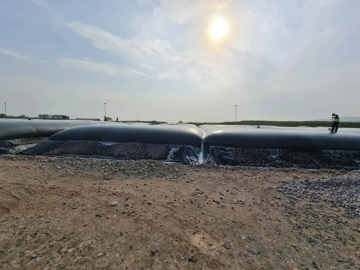 geotube river ecological revetment restoration site image 3