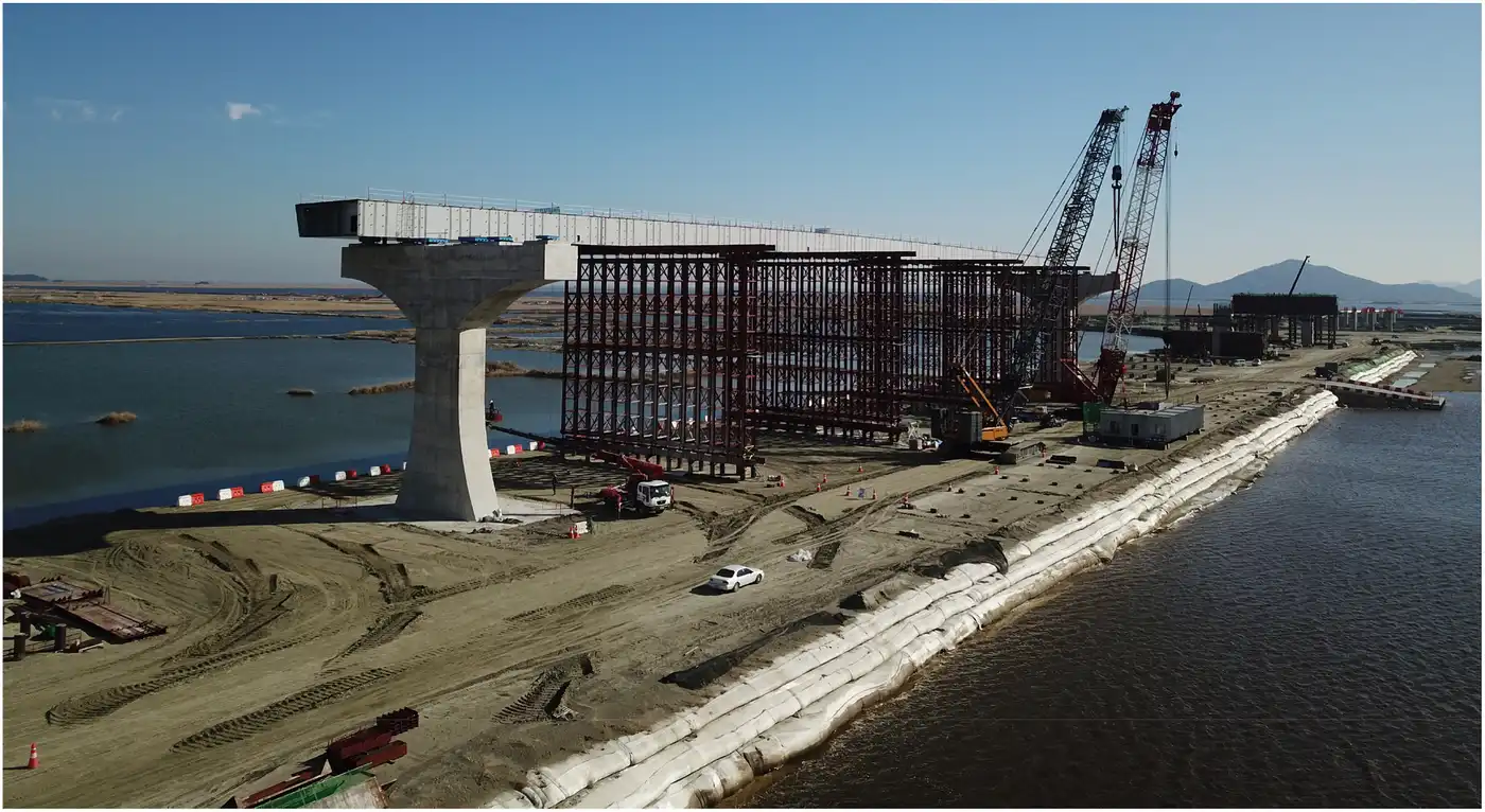 geotube temporary working platform construction image 5