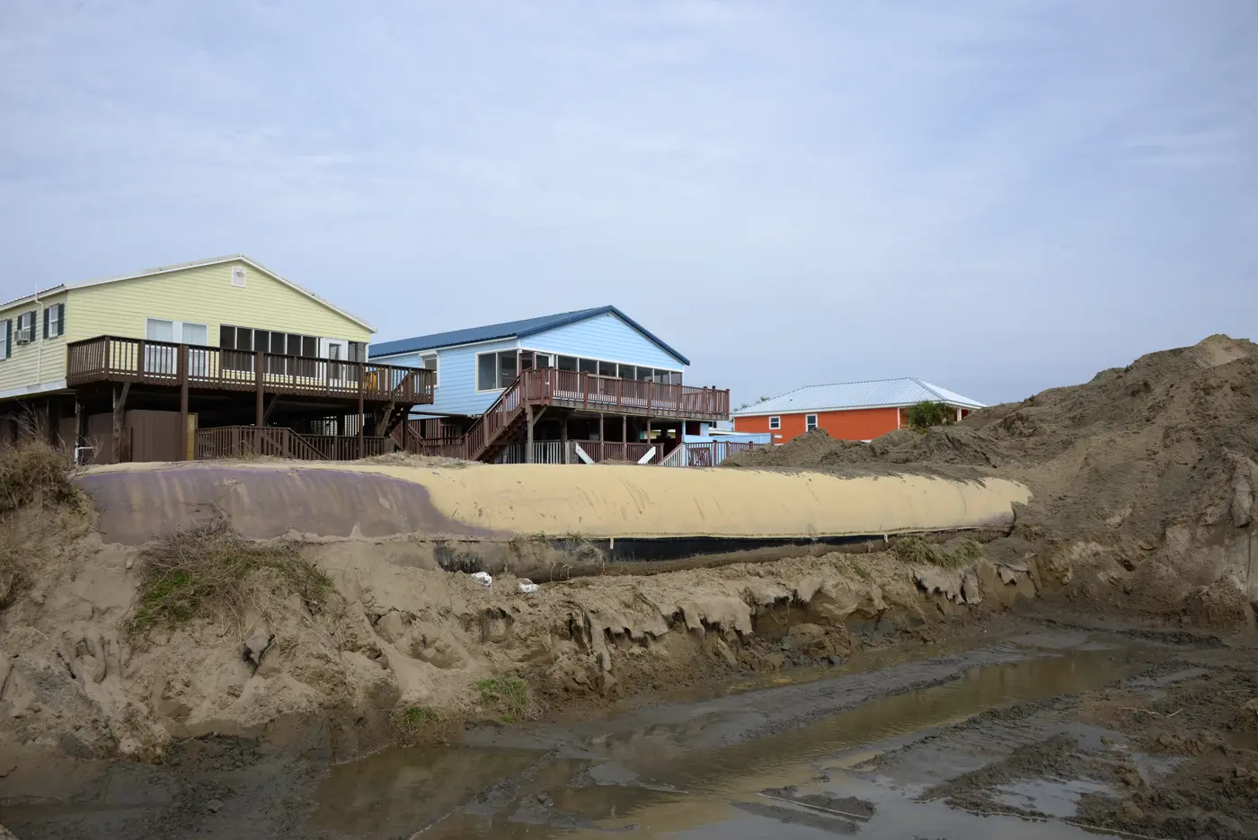 stacked geotube beach erosion control shore protection project image 3