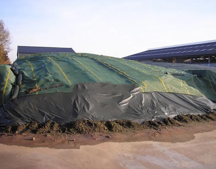 HDPE silo net protecting stored silage 3